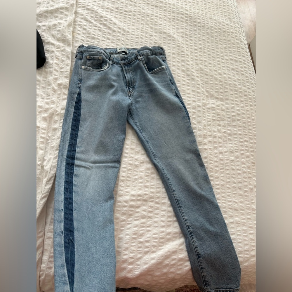 Agolde two tone jeans